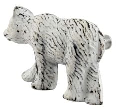 Antique White Bear Iron Dresser Knob